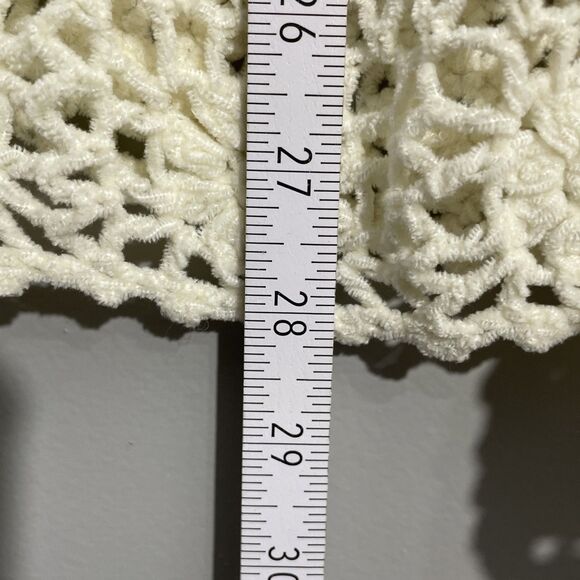 Teddi Knit Cardigan – Embroidered Floral Cream Sweater, Size Large, Soft Cottage - Picture 12 of 15